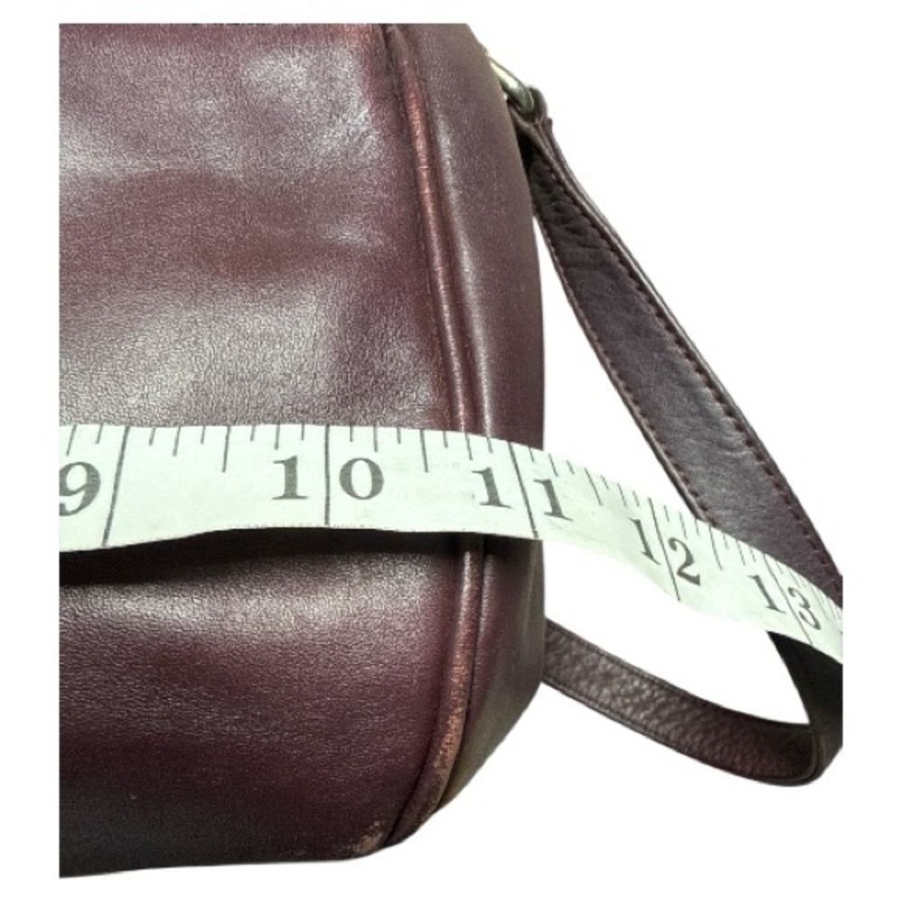 Vintage Etienne Aigner Dark Burgundy Crossbody Leather Bag - Picture 5 of 10